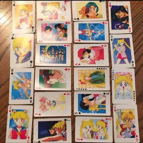 SailorMoon 2 Decks of Playing Cards & 6 Gold Cards - Picture 2 of 13